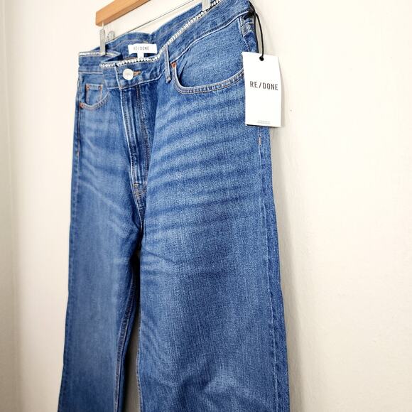NEW Re/Done Iconic Heritage Silhouette Crystal Bay Fade Low Rider Loose Jean 32 - Picture 7 of 15